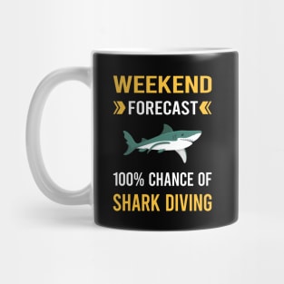 Weekend Forecast Shark Diving Diver Mug